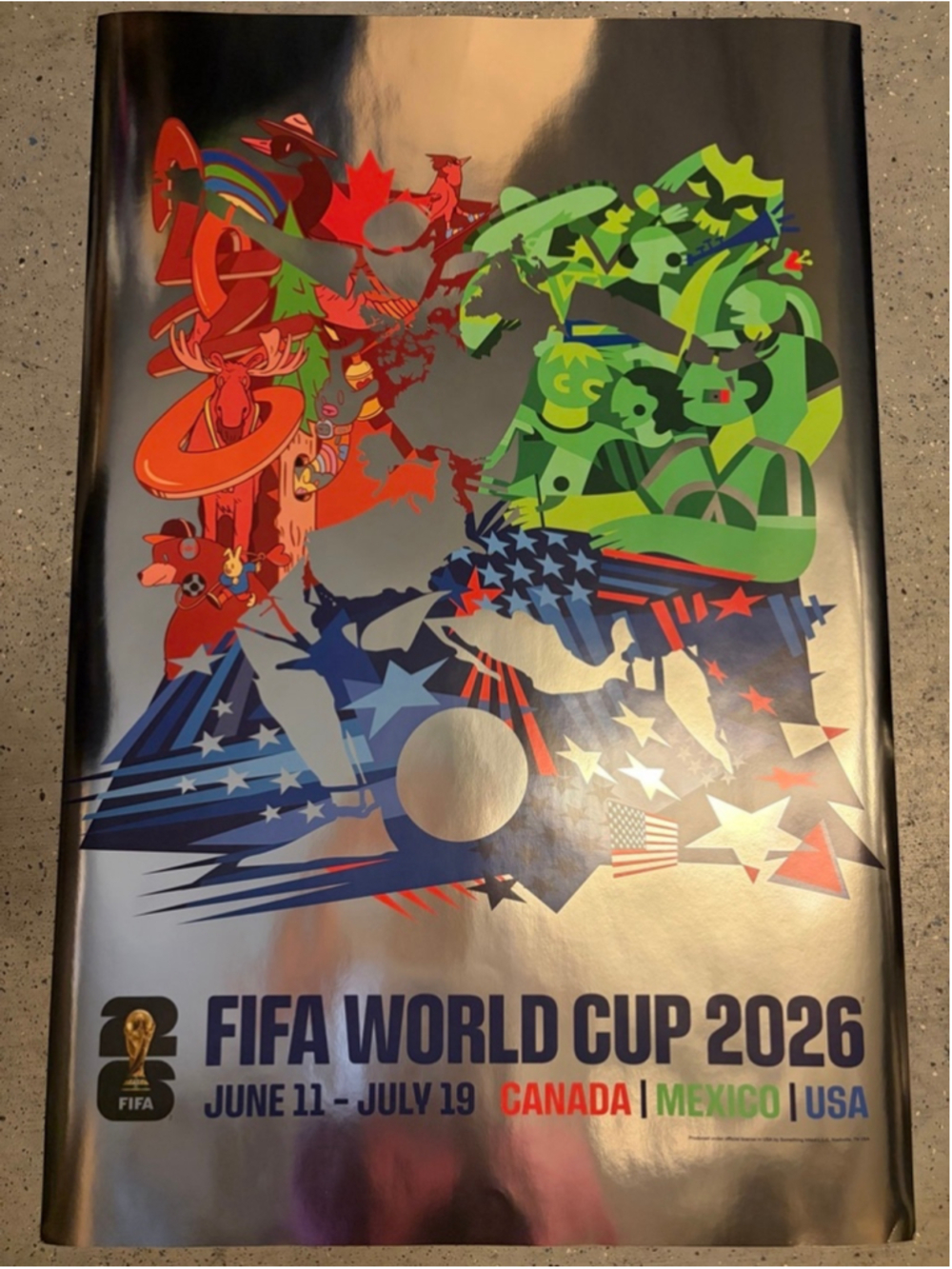 FIFA World Cup Foil 2026 Tournament Poster | Mint Condition | RARE